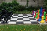mixed colours and black chess set