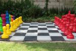 mixed colours and red chess set